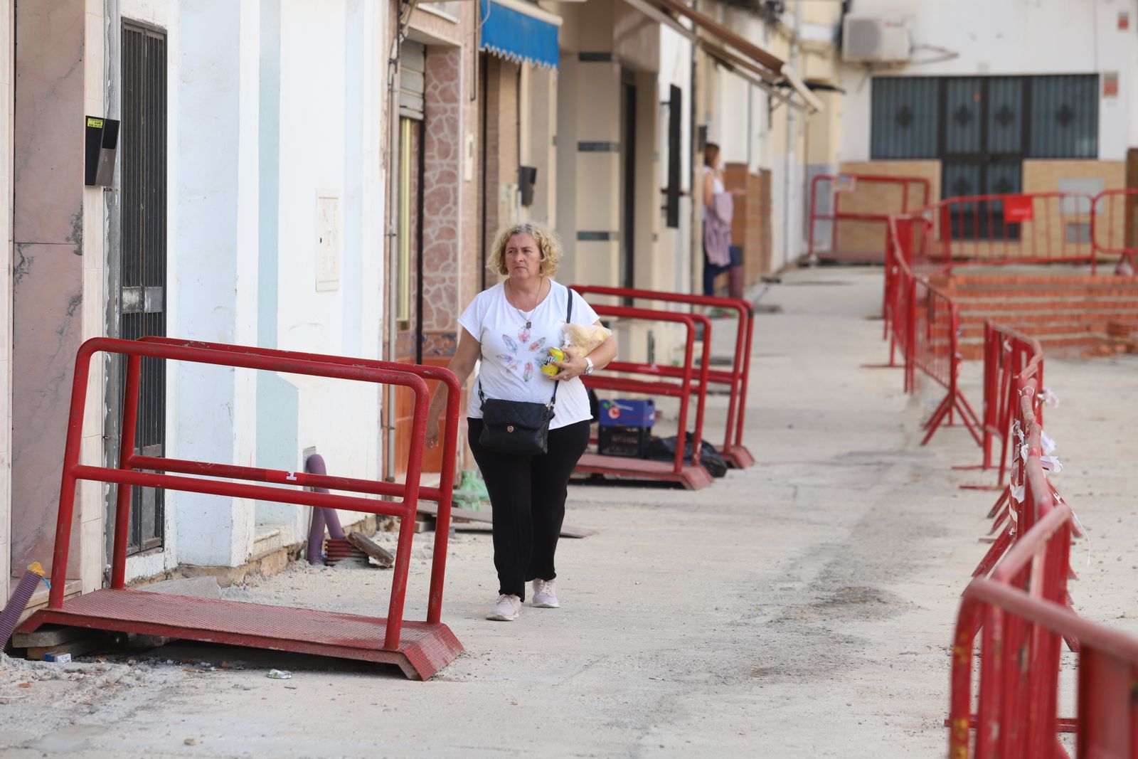 Las obras de peatonalización de la Plaza de Los Dolores, en imágenes