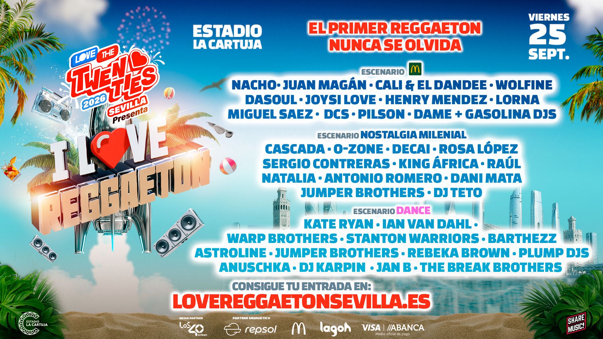 Diario de Sevilla sortea tres entradas dobles para 'I Love Reggaeton'