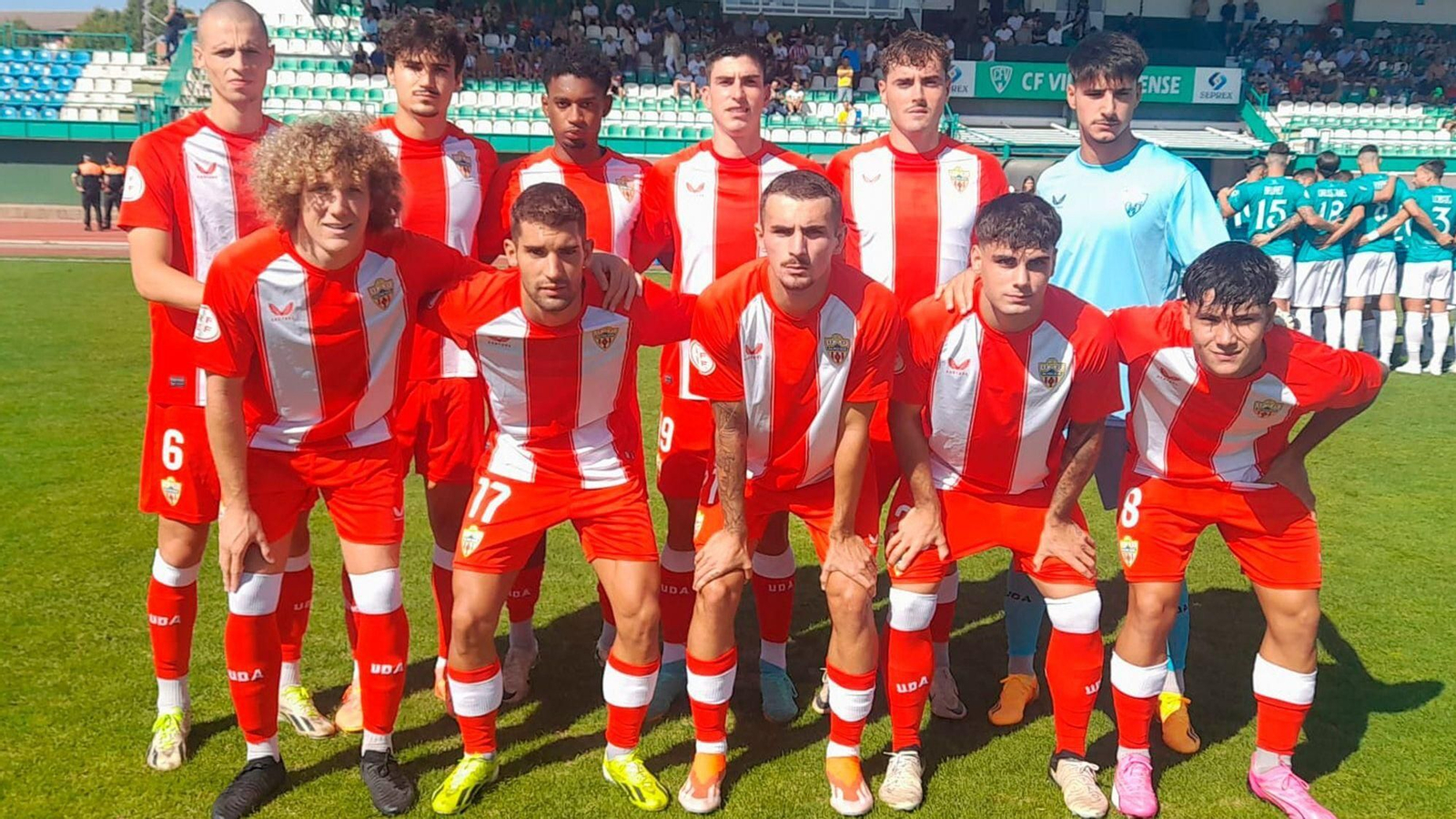 Once del Almería B en Villanueva de la Serena.