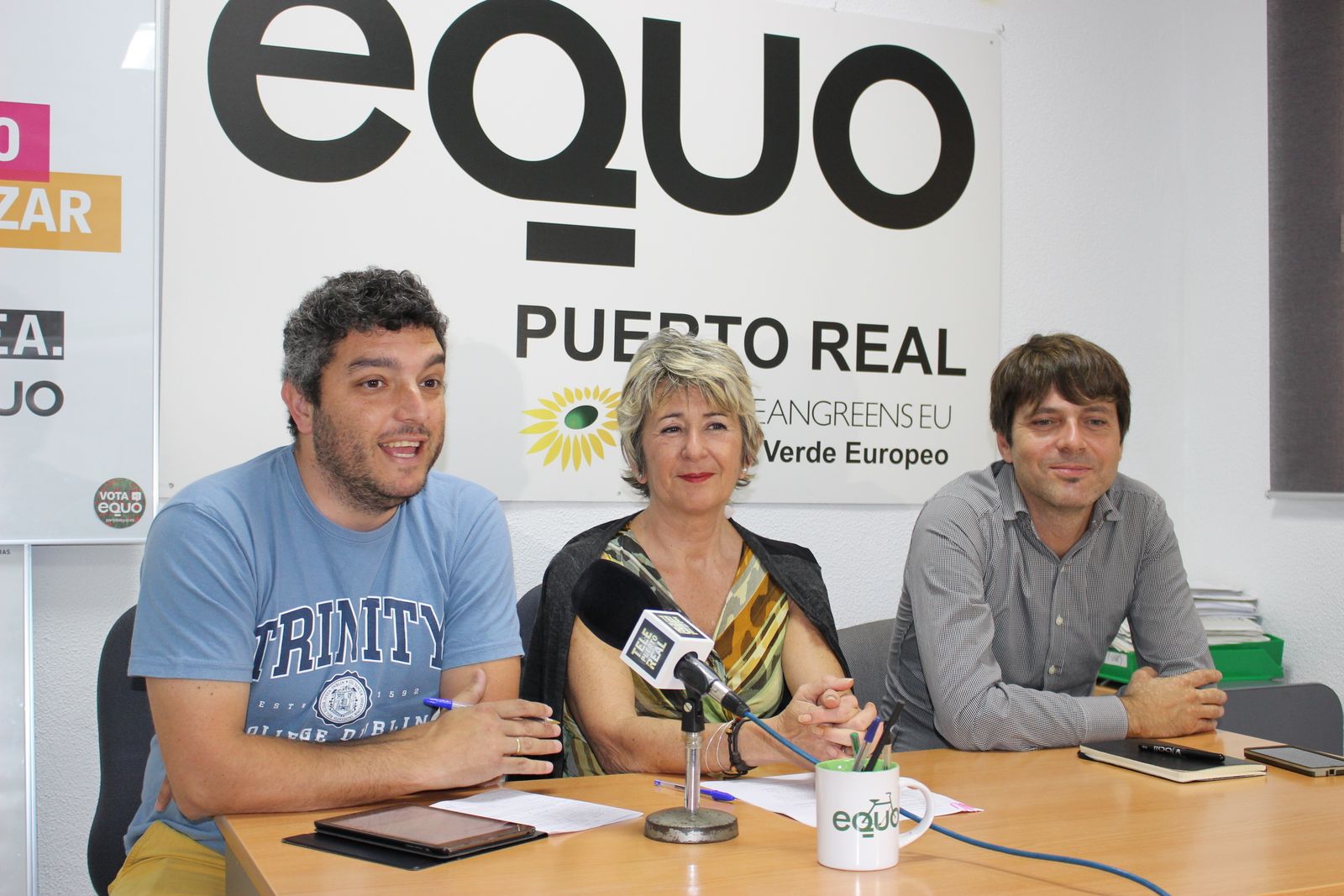 Antonio Villalpando, María merello y Alfredo Charques, miembros de Equo Puerto Real