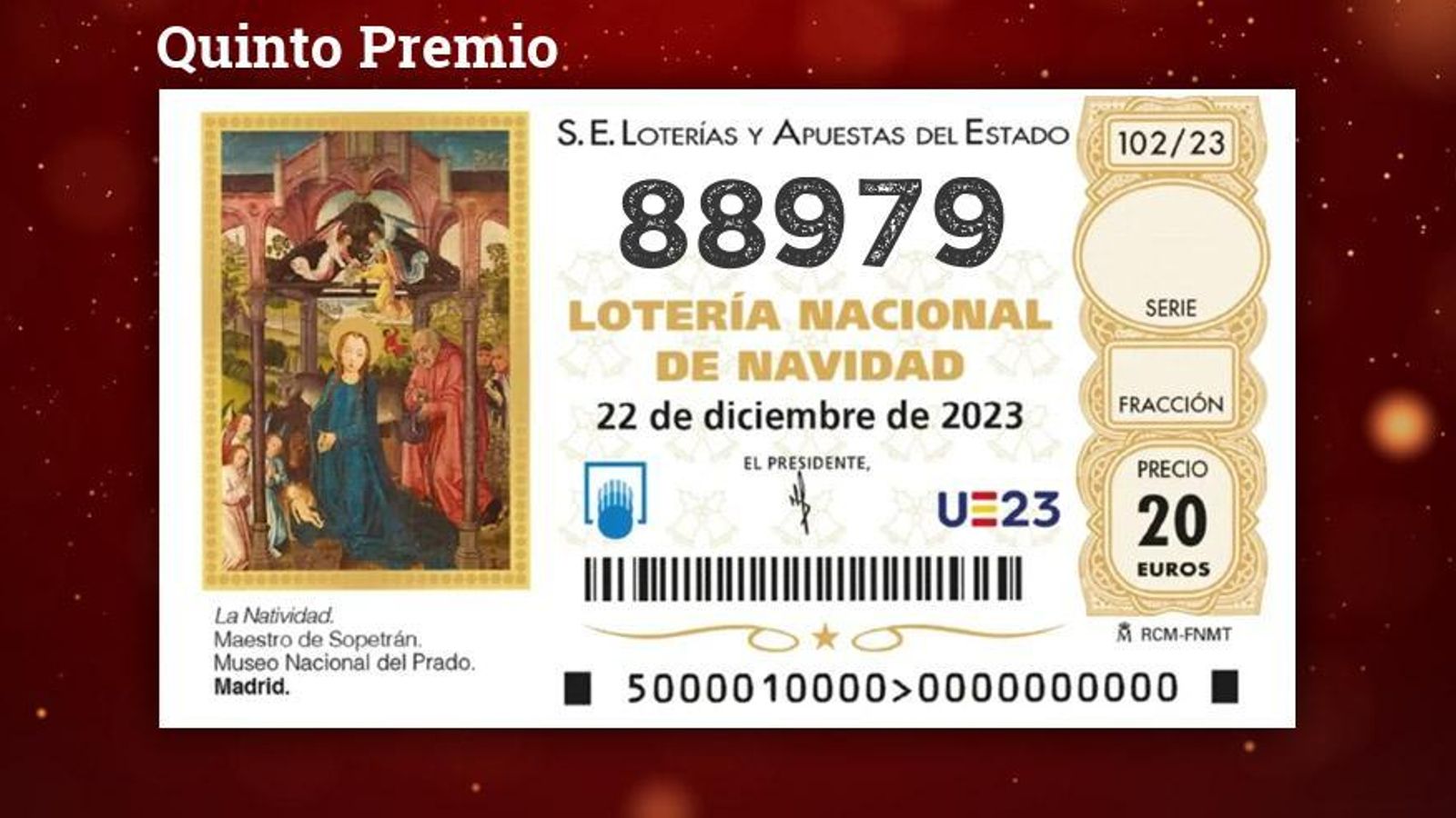 El 88979, quinto premio