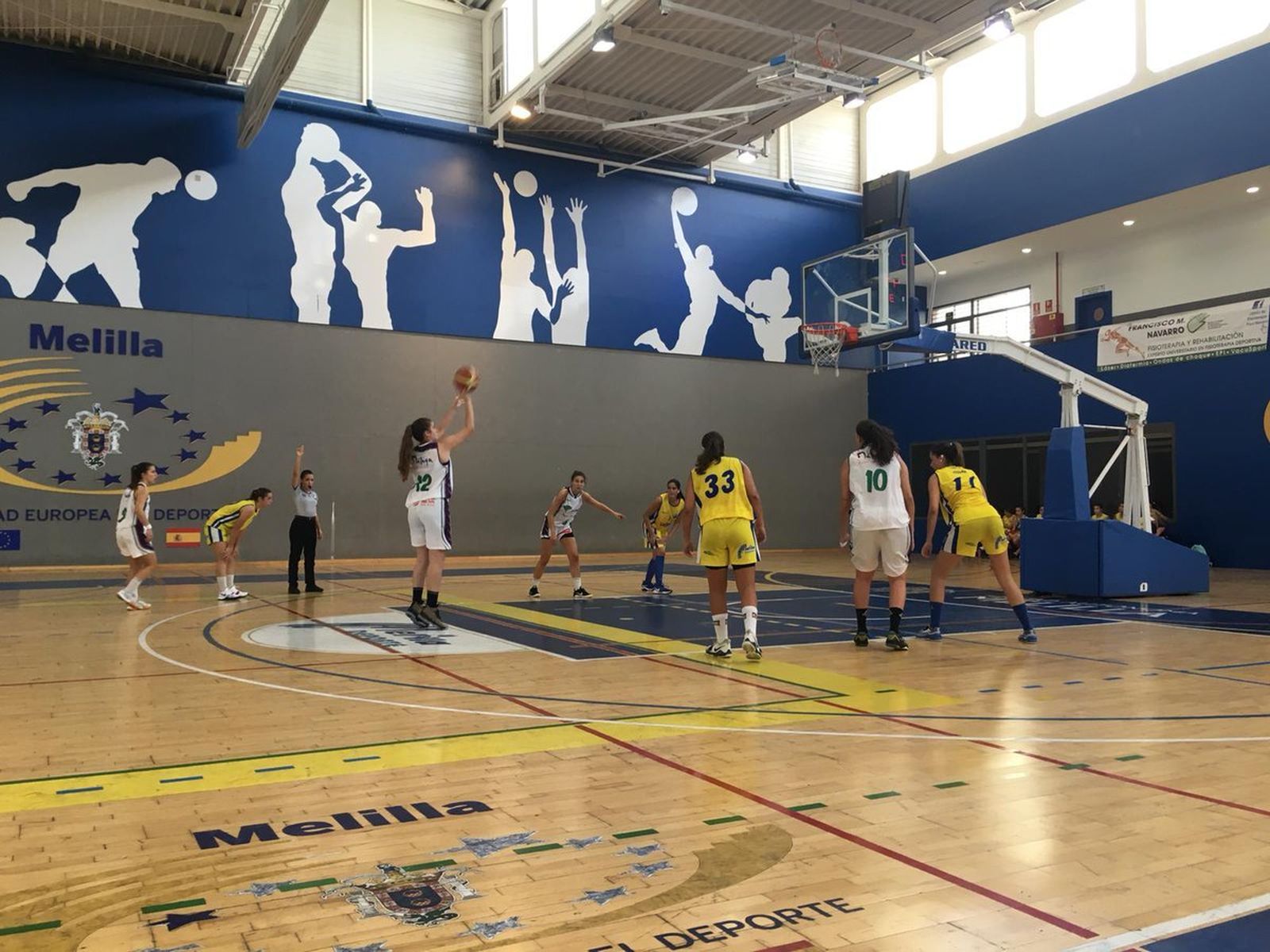 Imagen de un partido del Unicaja en Melilla.