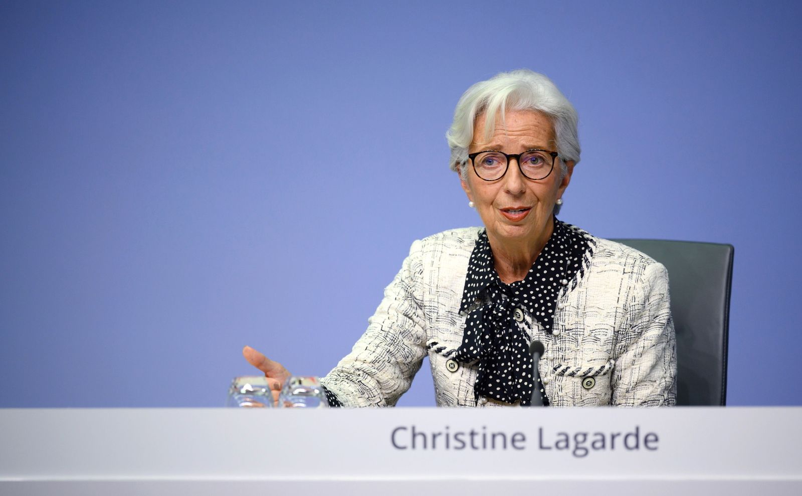La presidenta del Banco Central Europeo, Christine Lagarde, en una comparcencia a finales de octubre.