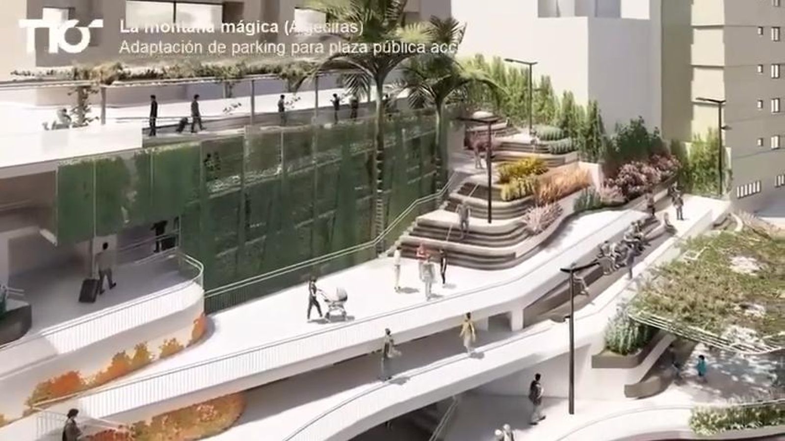 Recreación de la plaza pública que conectará el paseo marítimo y la Plaza Alta.