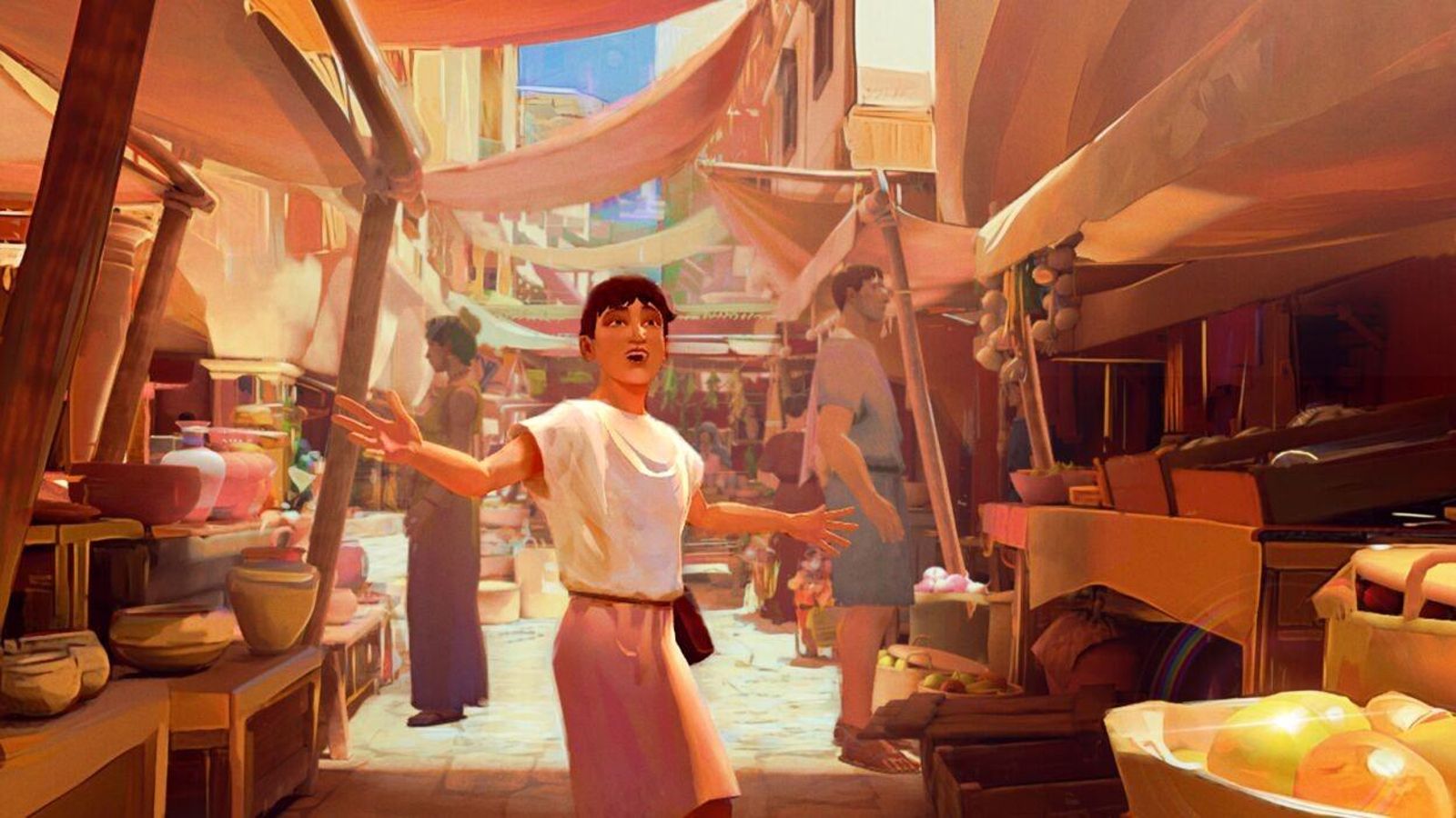 Cayo es el niño que guía el recorrido inmersivo por mercados y monumentos.