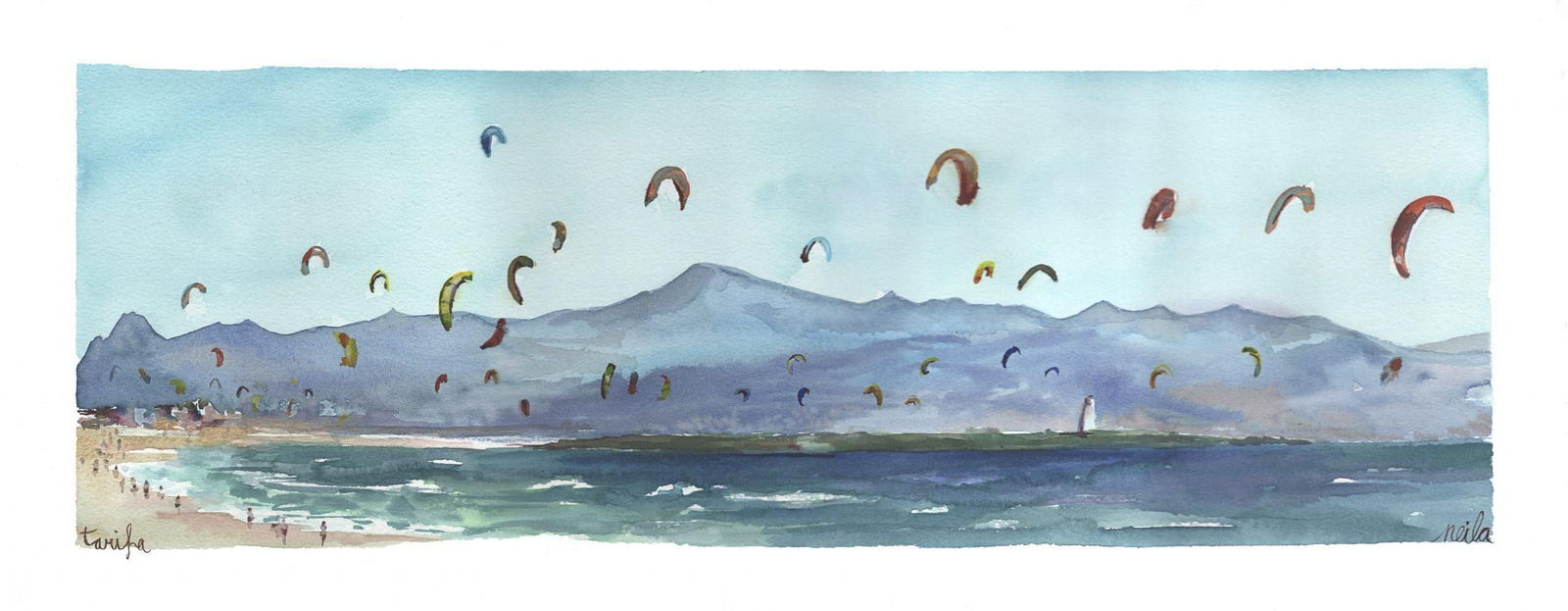 Las acuarelas e ilustraciones de Neila Pascual sobre Tarifa, en imágenes