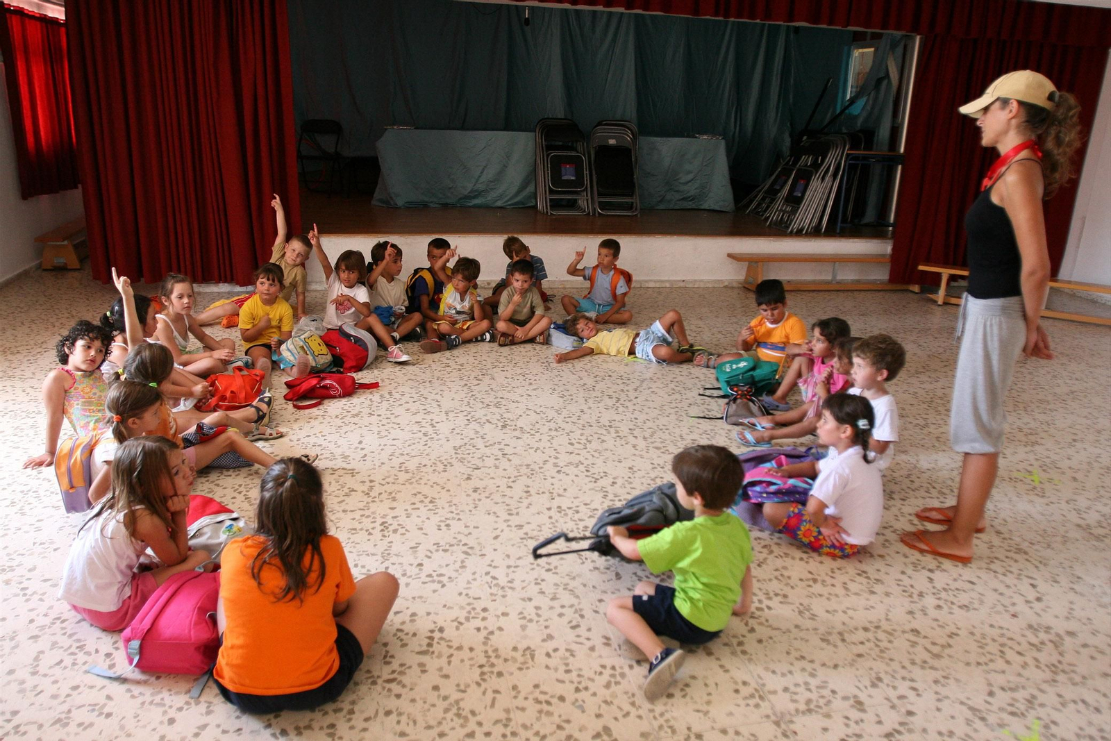 Una actividad en un campamento de verano en 2008 en el colegio Santa Teresa.