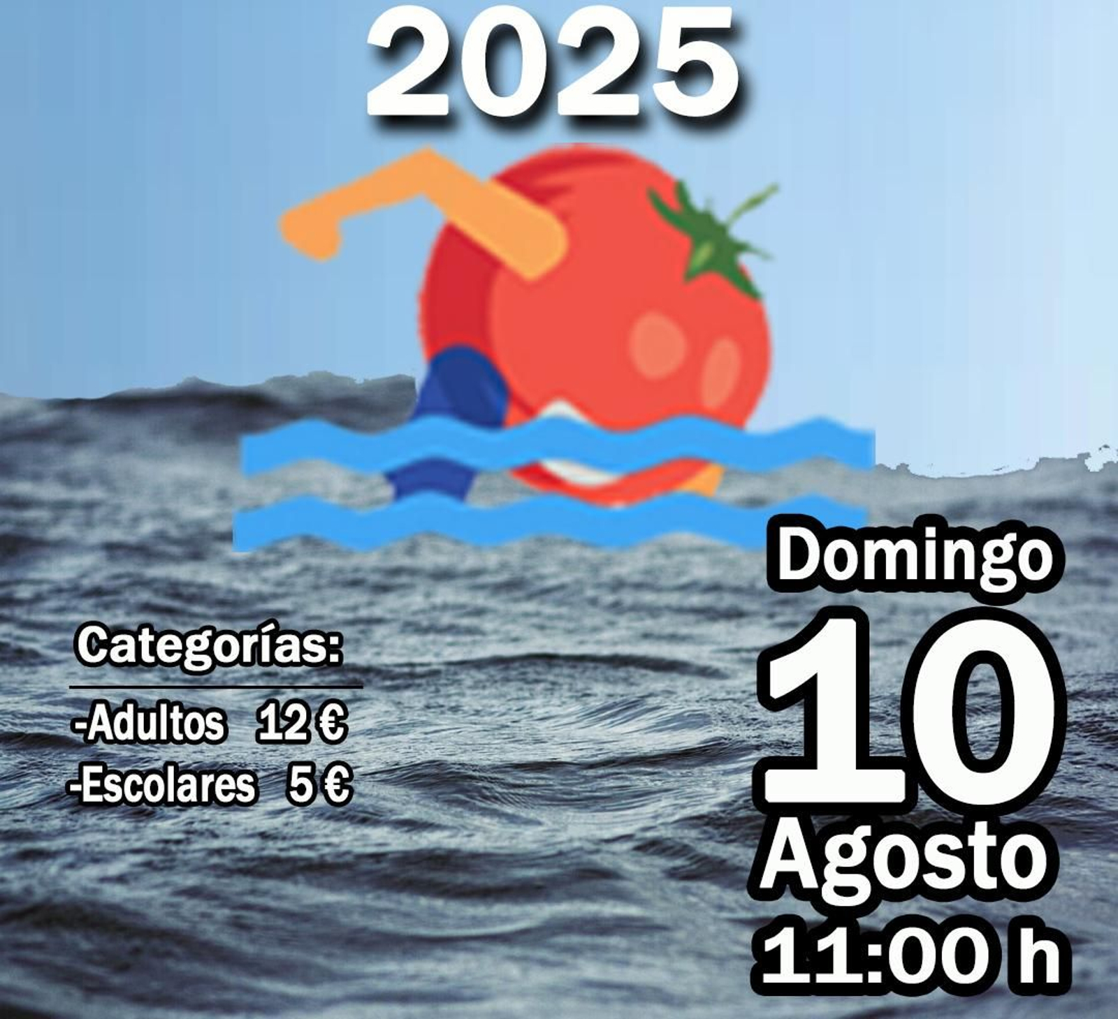 Cartel de la Travesía a Nado de Balerma que se llevará a cabo este domingo 10 de agosto.