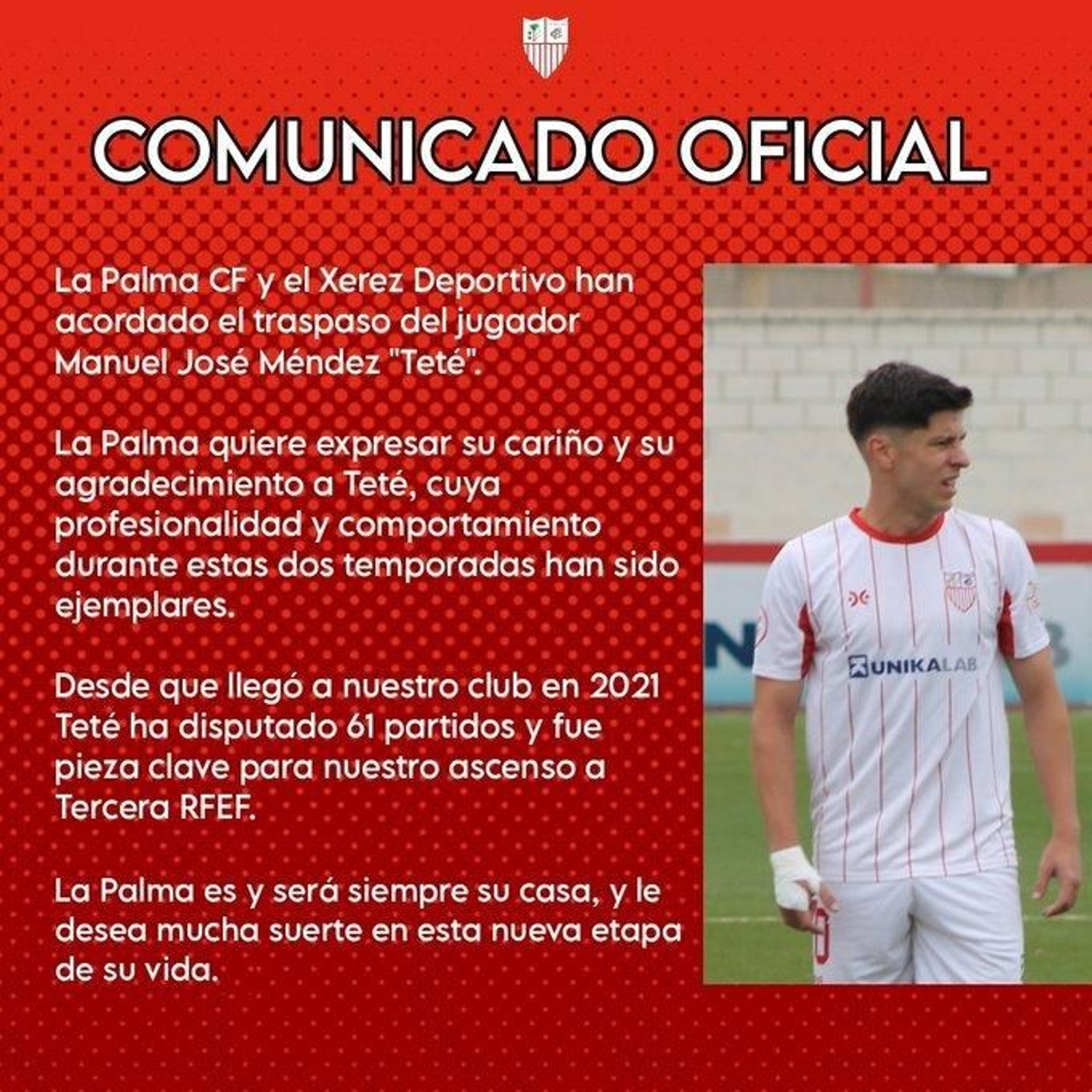 Comunicado de La Palma CF.