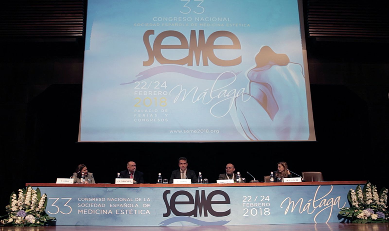 Inauguración del 33º congreso de la Sociedad de Medicina Estética que se celebra en el Palacio de Ferias de Málaga.