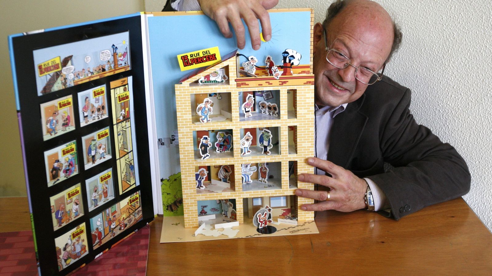 Francisco Ibáñez y el edificio de '13 Rúe del Percebe'