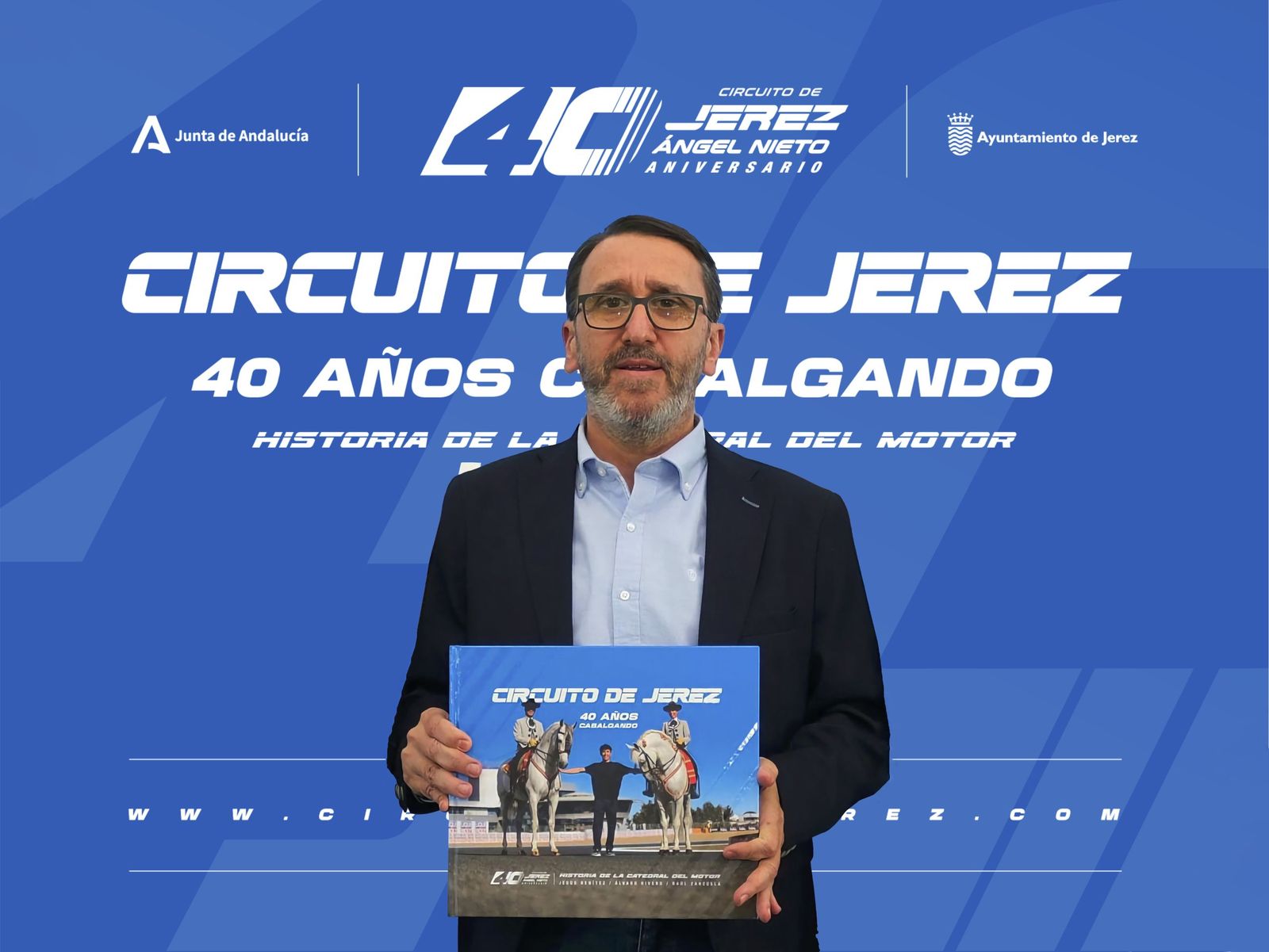 Jesús Benítez, en la presentación del libro de 40 años del Circuito de Jerez.
