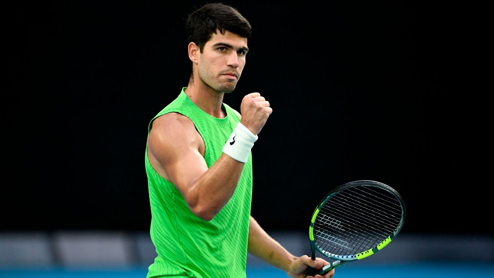 Carlos Alcaraz, durante el partido de semifinales del Open de Australia 2026