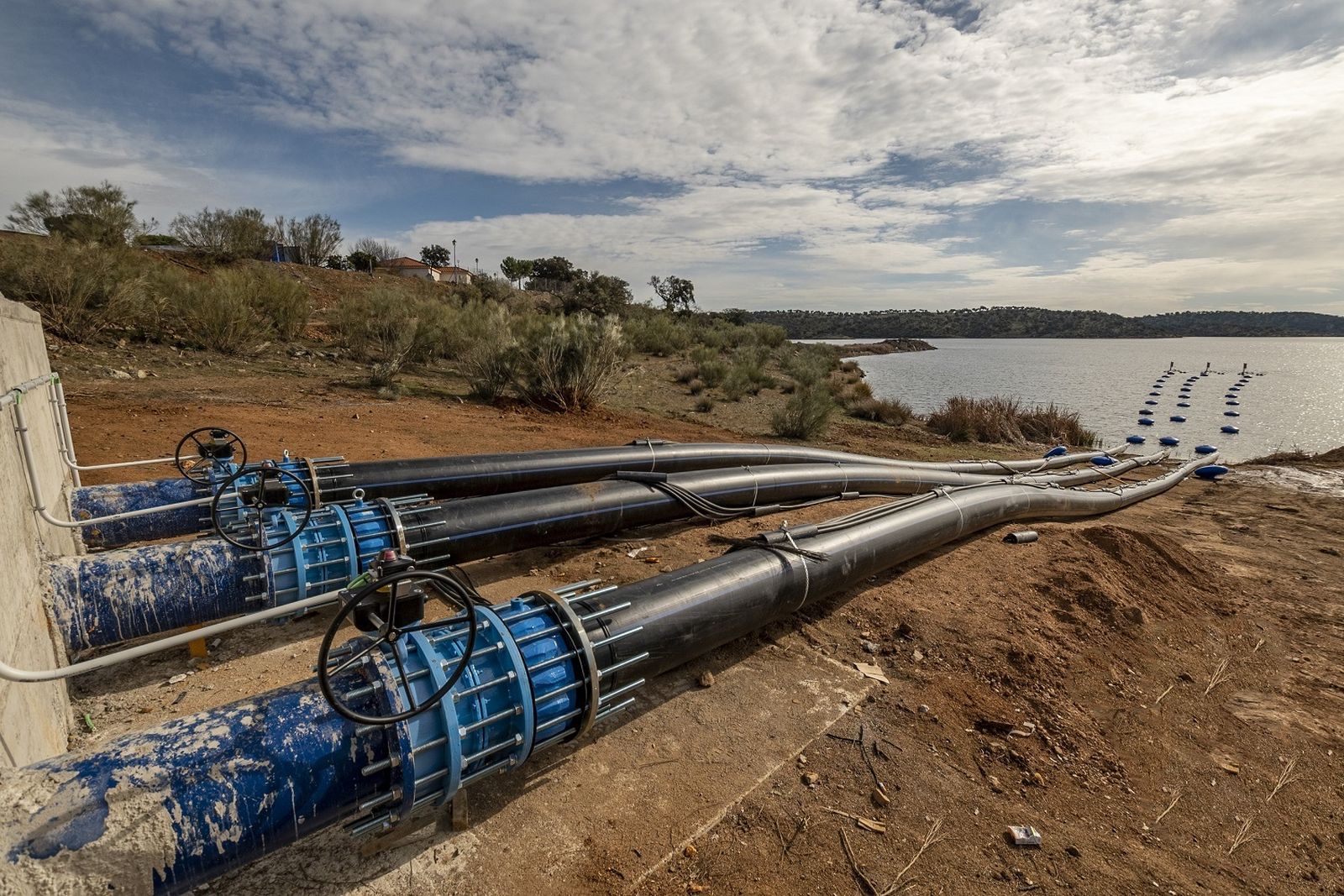 Obras de interconexión de los embalses de La Colada y Sierra Boyera.