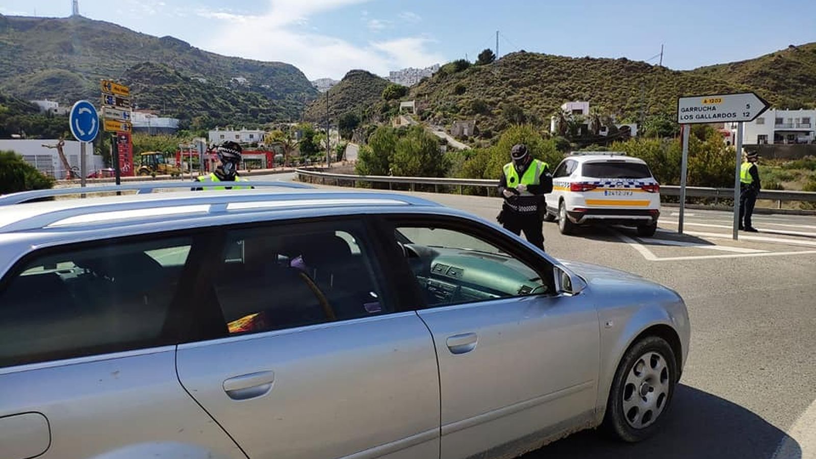 Controles en los accesos a Mojácar.