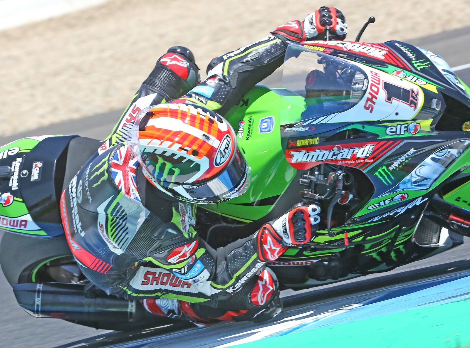 Jonathan Rea, en la carrera de Jerez celebrada en 2019.