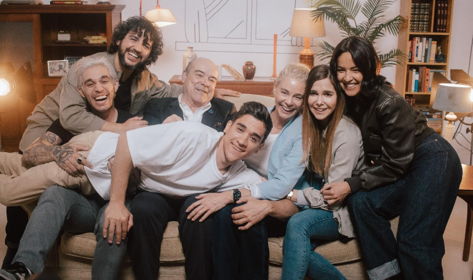 La familia Serrano al completo en el reencuentro