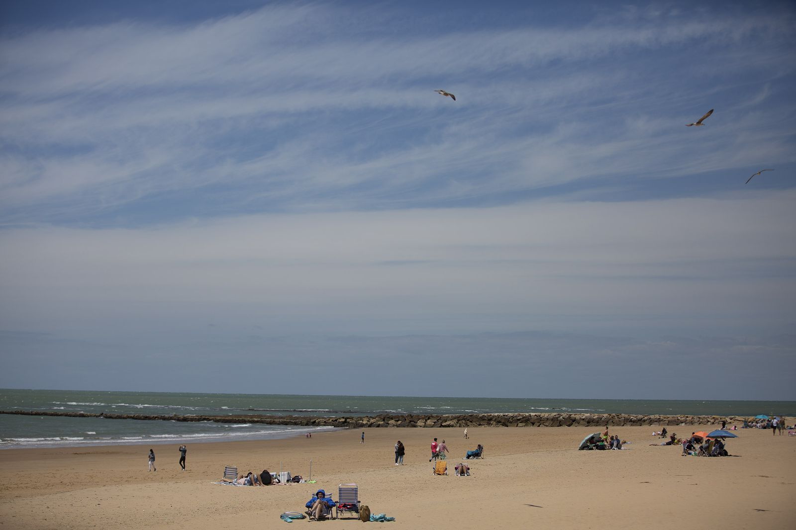 Las imágenes de la playa de Chipiona