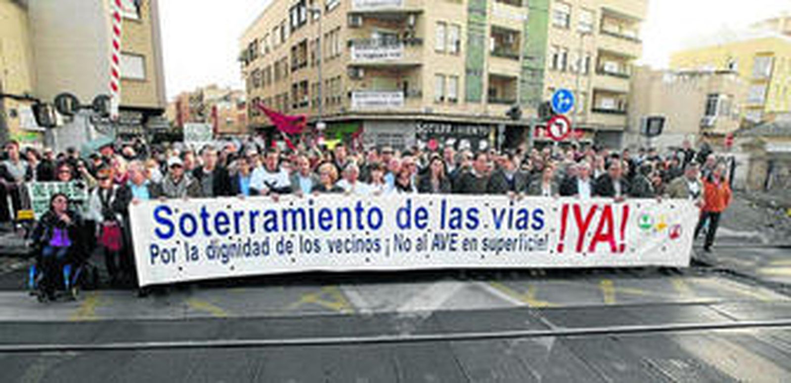 Imagen de la movilización de ayer en Murcia.