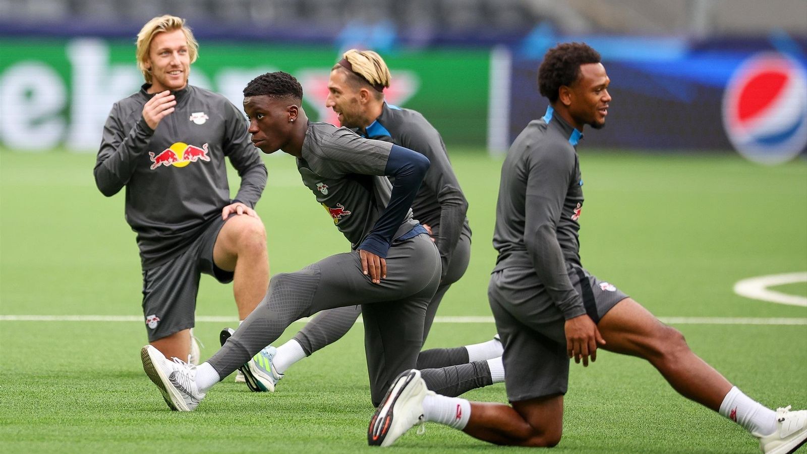 Ilaix Moriba en su etapa en el RB Leipzig