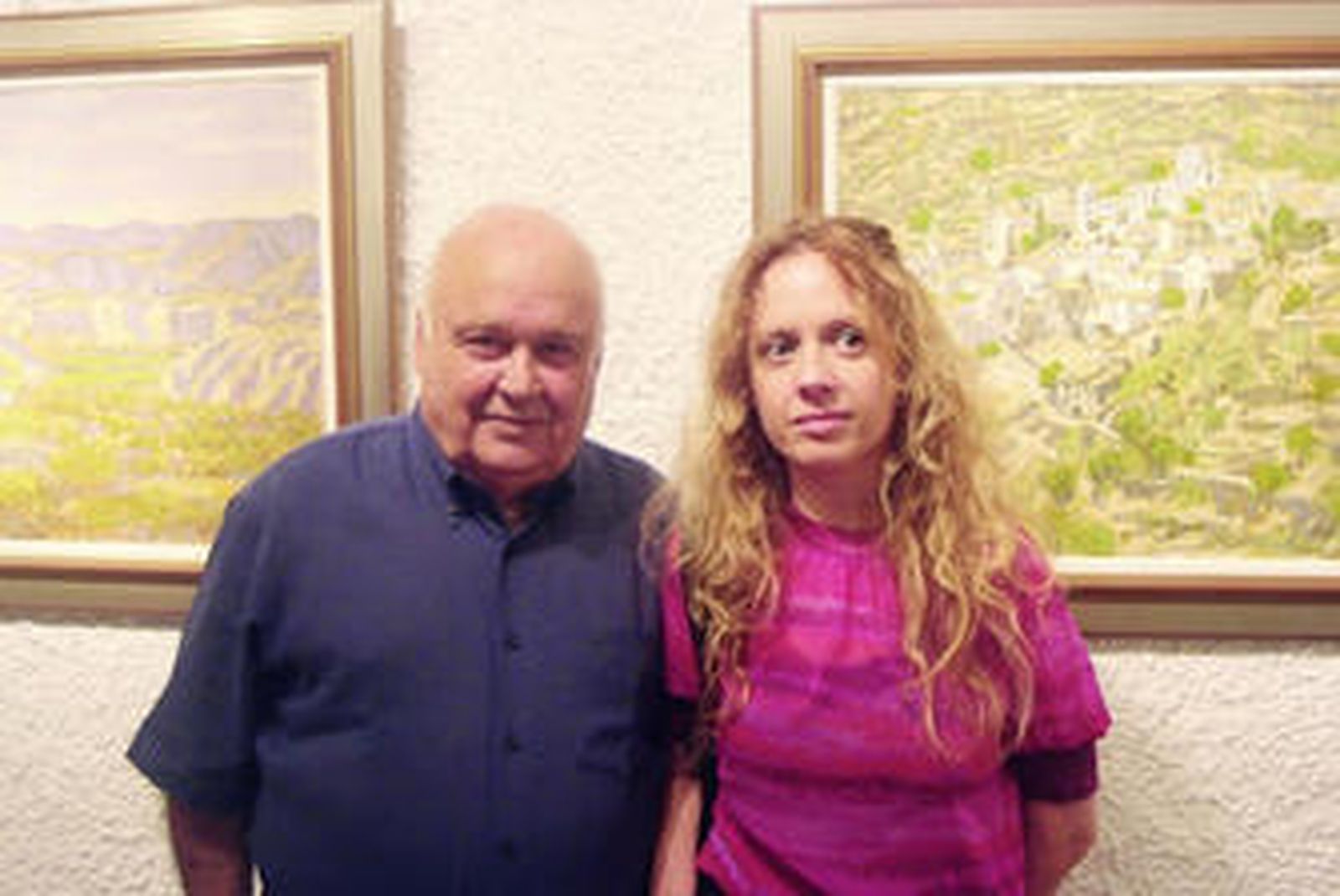 César Martínez acompañado de su hija Elvira Esperanza Martínez en Argar.