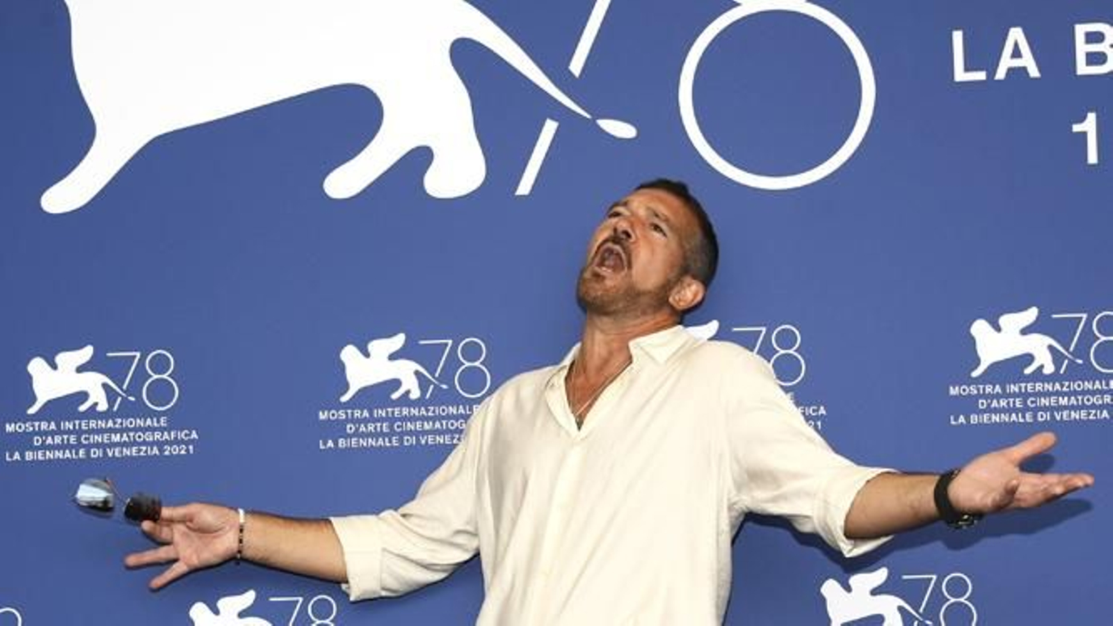 Antonio Banderas, este sábado en Venecia.