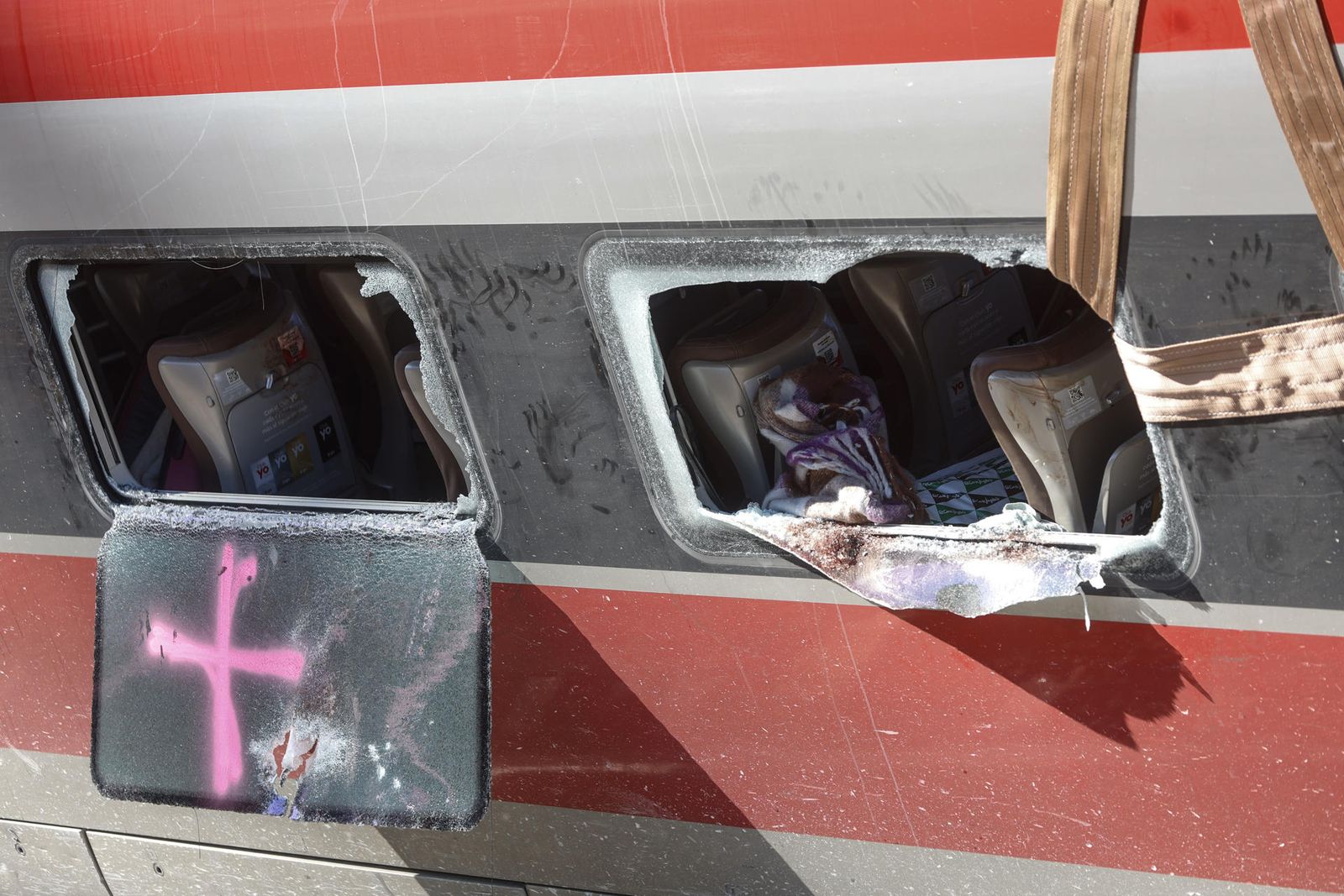 Uno de los vagones siniestrados.