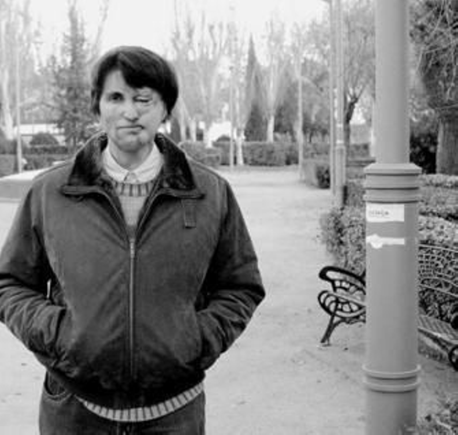 Antonio, ayer, en un parque de Alhendín.