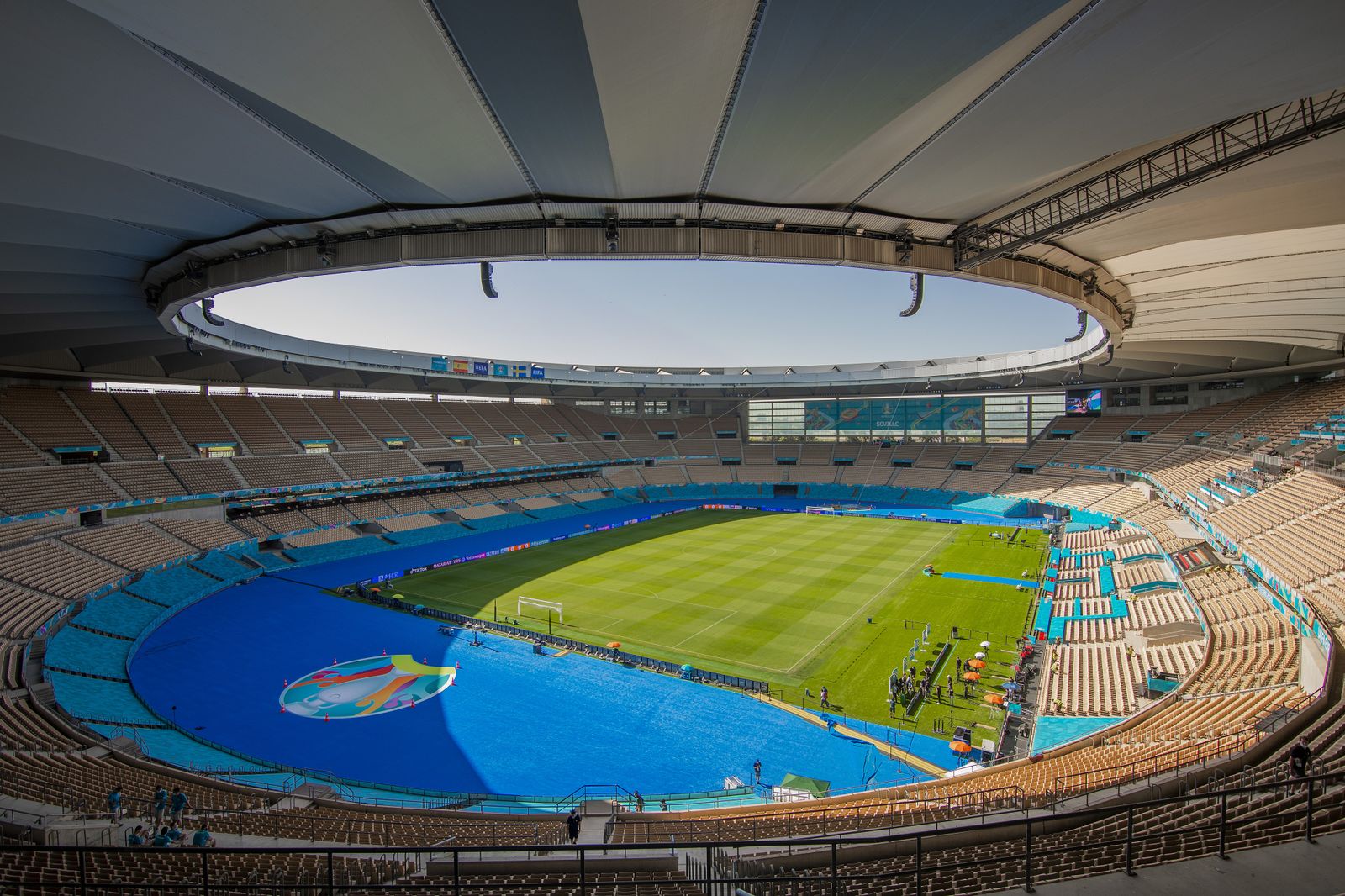 Vista del interior del estadio de la Cartuja durante la Eurocopa.