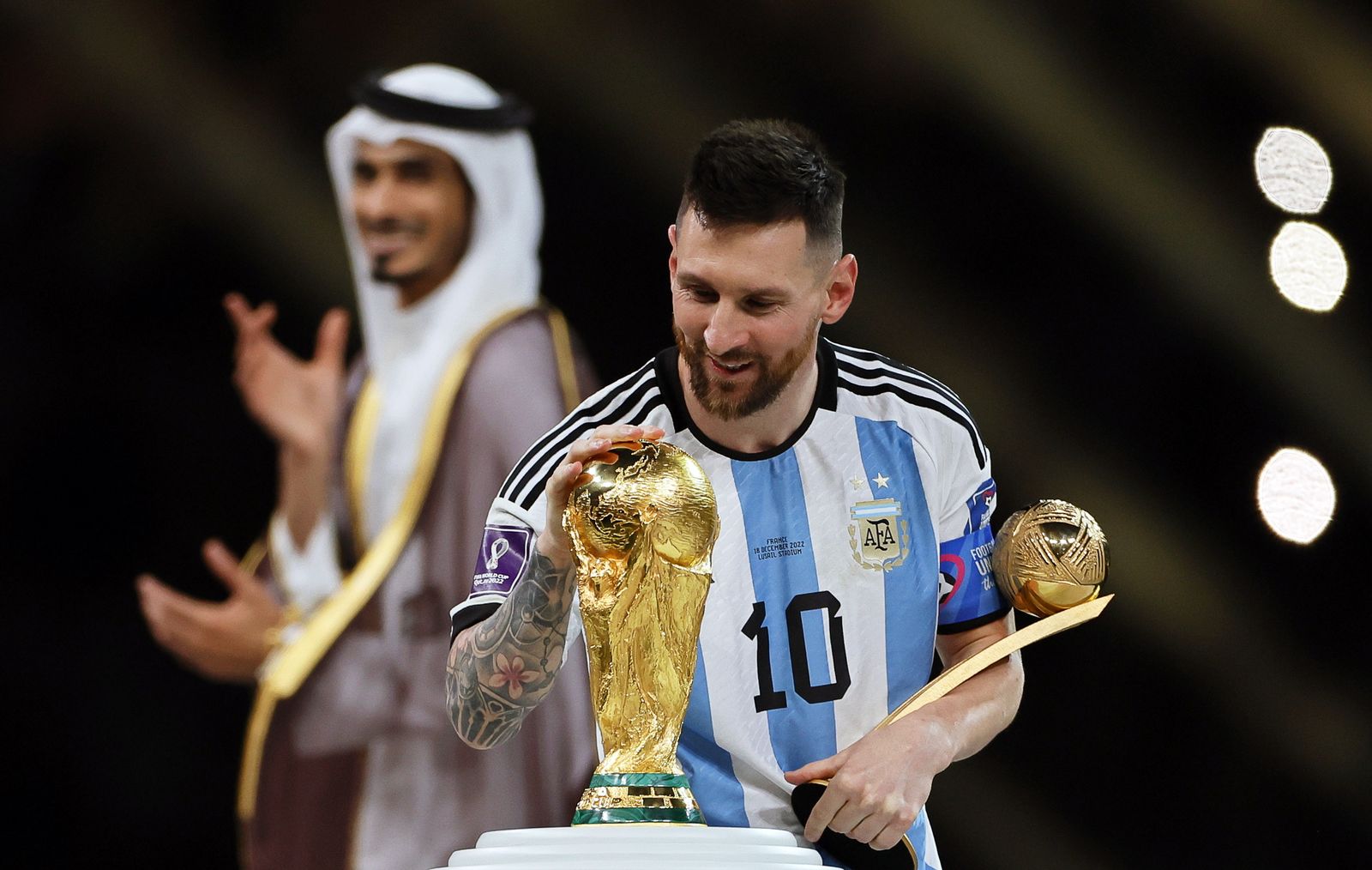 Las fotos de Messi con la Copa del Mundo