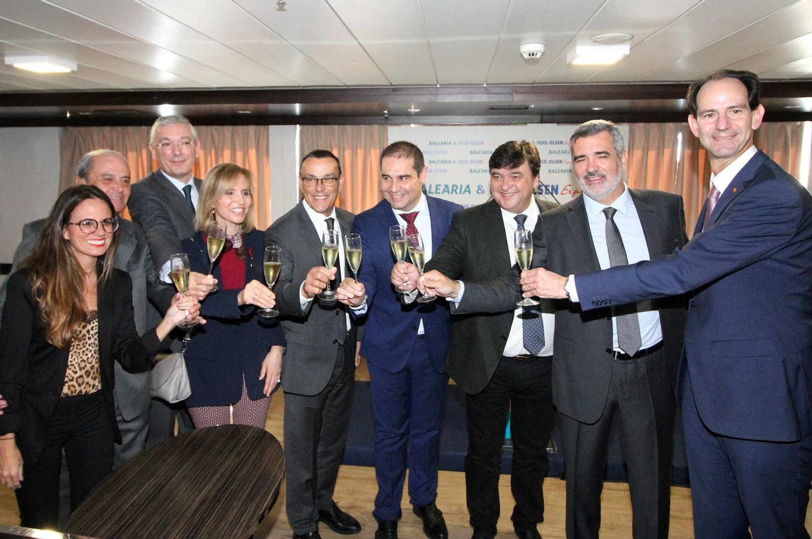 Balearia,  Fred Olsen y el Puerto de Huelva presentan la nueva línea entre Huelva y Canarias, en imágenes