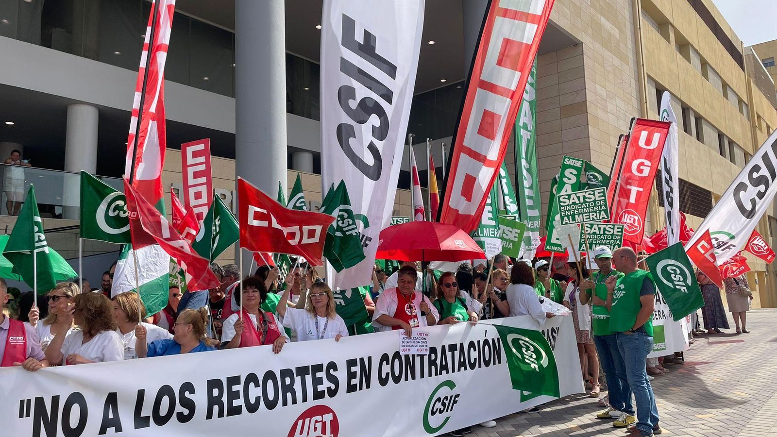 Una de las concentraciones que se han repetido en los centros de salud y hospitales andaluces.