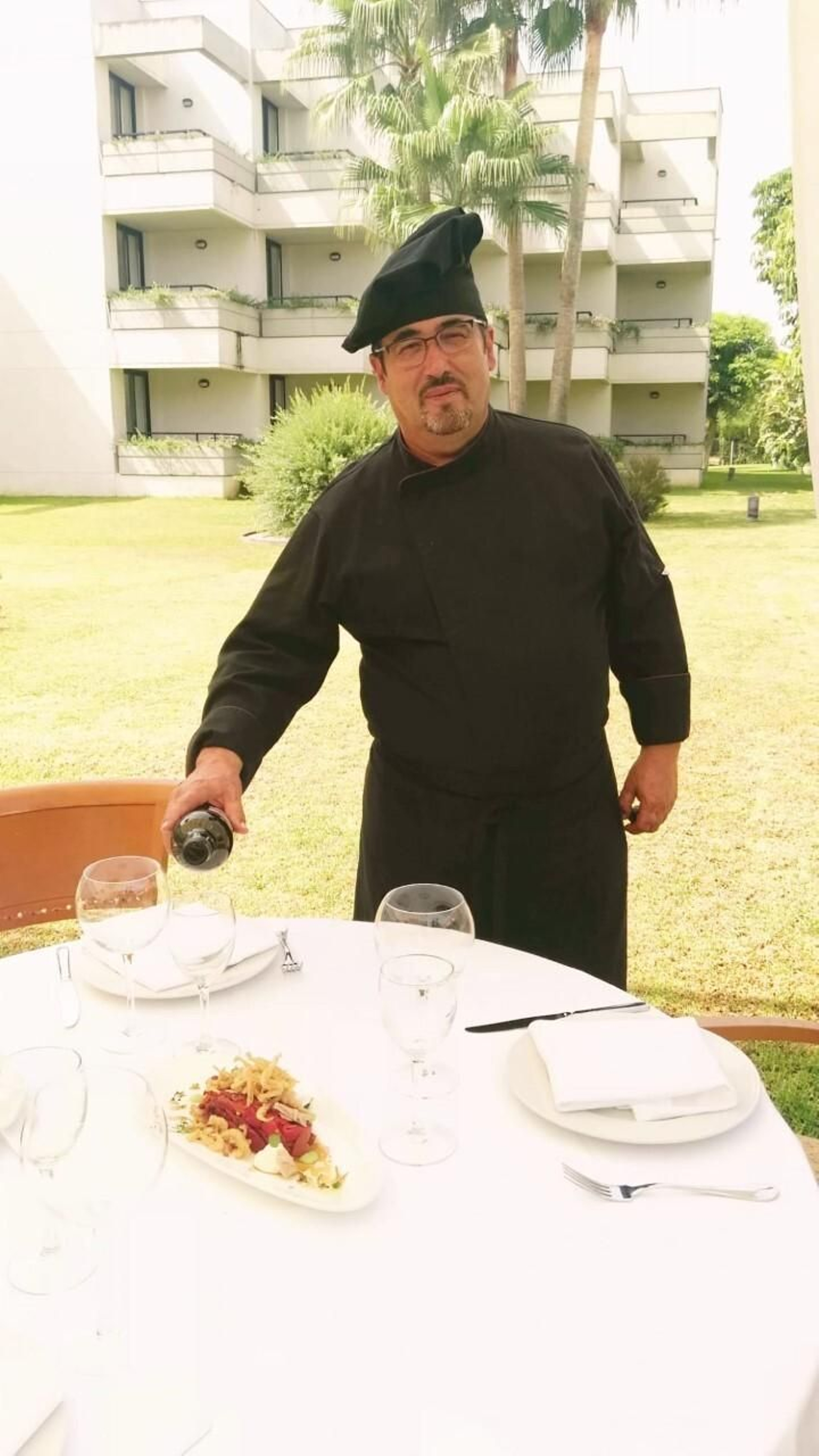 Juan Carlos Carrasco en la terraza del Hotel Ábaco