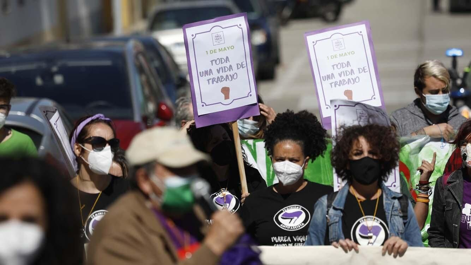 Las foto de la Manifestación del 1 de mayo celebrada por la CGT en Algeciras