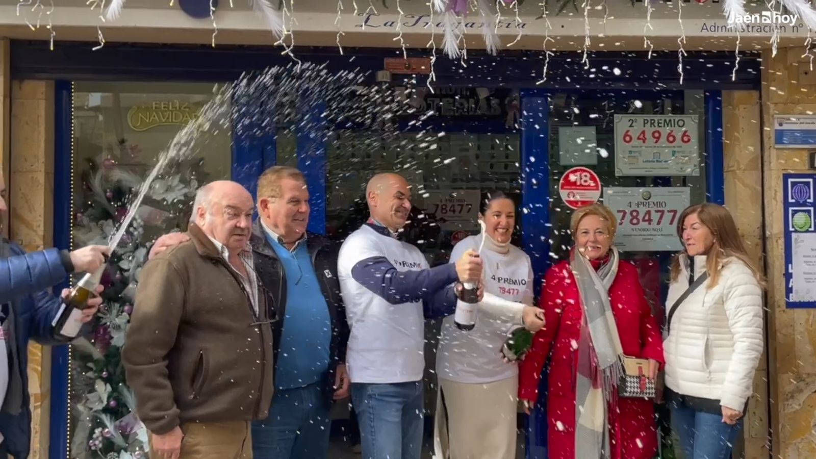 Cazorla celebra la llegada de un cuarto premio de la lotería de Navidad