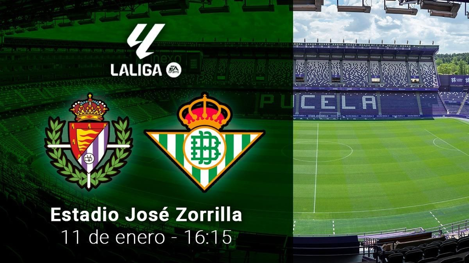 Carátula del partido entre Valladolid y Betis de LaLiga.