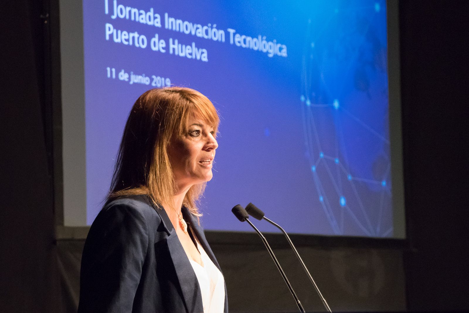 Pilar Miranda anunció la creación del Huelva Port Lab el pasado mes de junio.