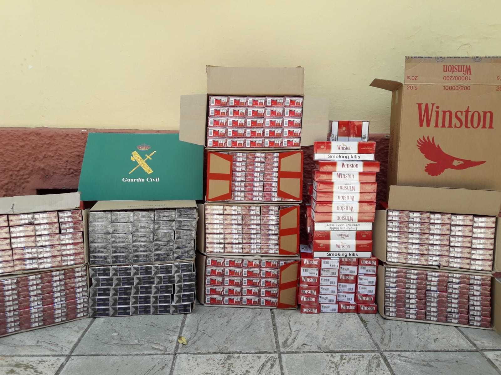 El tabaco incautado por la Guardia Civil.