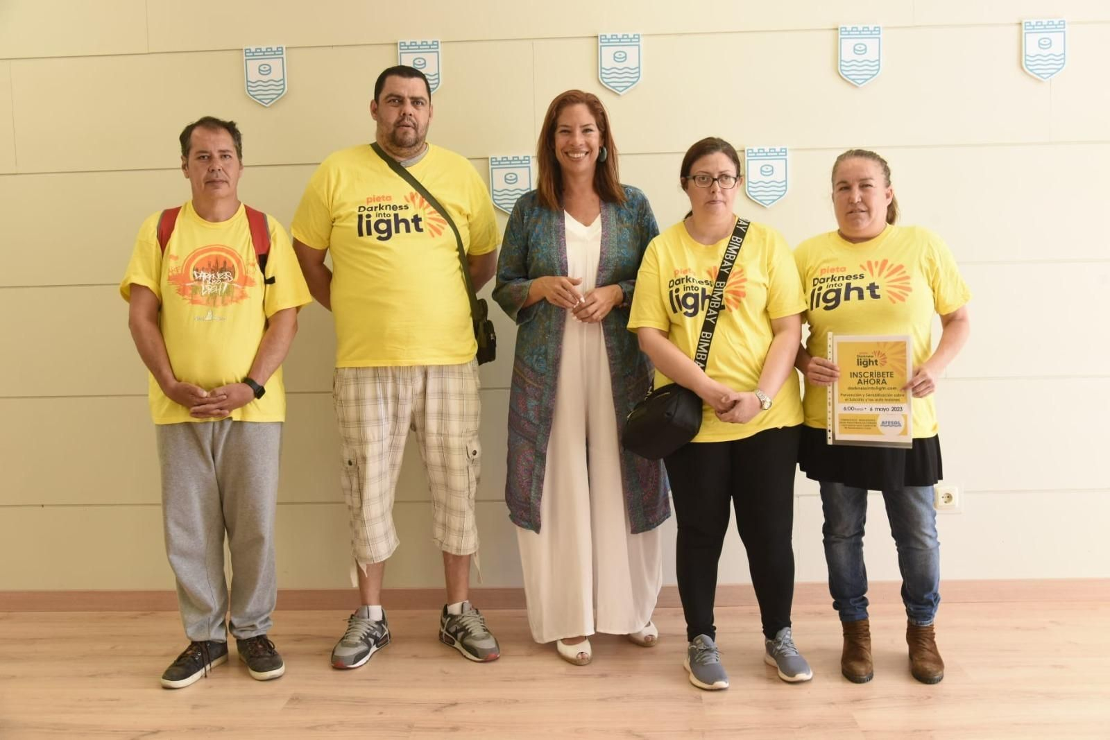 El acto de presentación de la caminata solidaria.