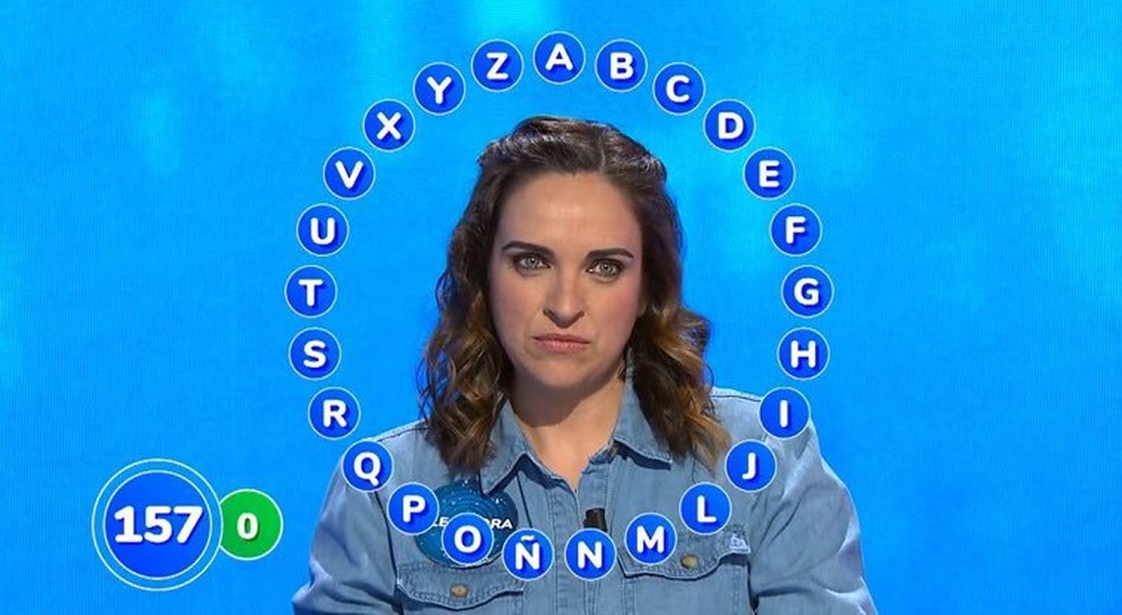 La periodista Alejandra Marín juega en el rosco de 'Pasapalabra'