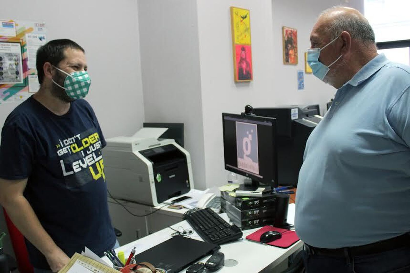 Francisco José Jiménez en el Centro Guadalinfo de Cartaya