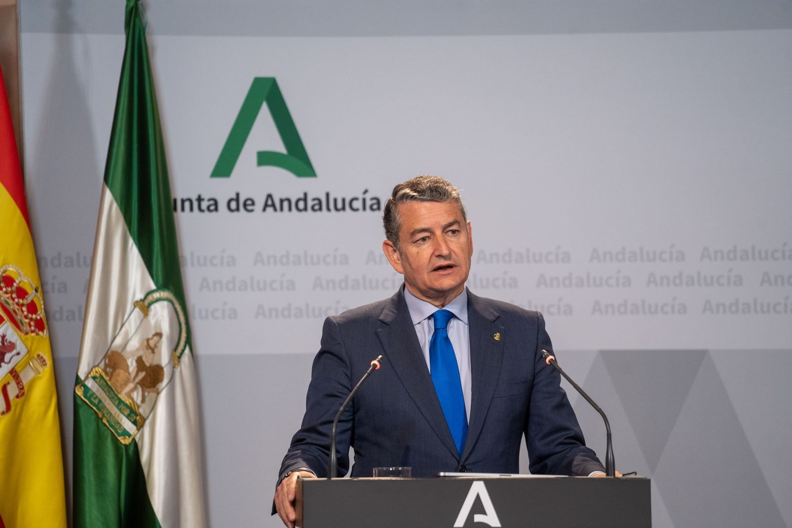 El consejero de Presidencia, Interior y Dialogo Social de la Junta de Andalucía, Antonio Sanz
