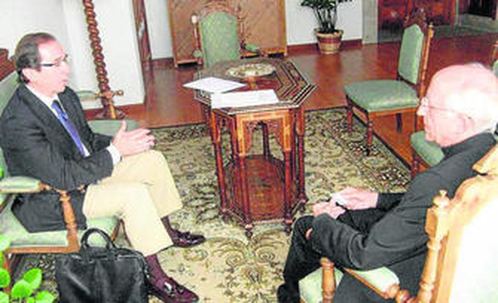 Jaén, durante su encuentro con García Burillo.