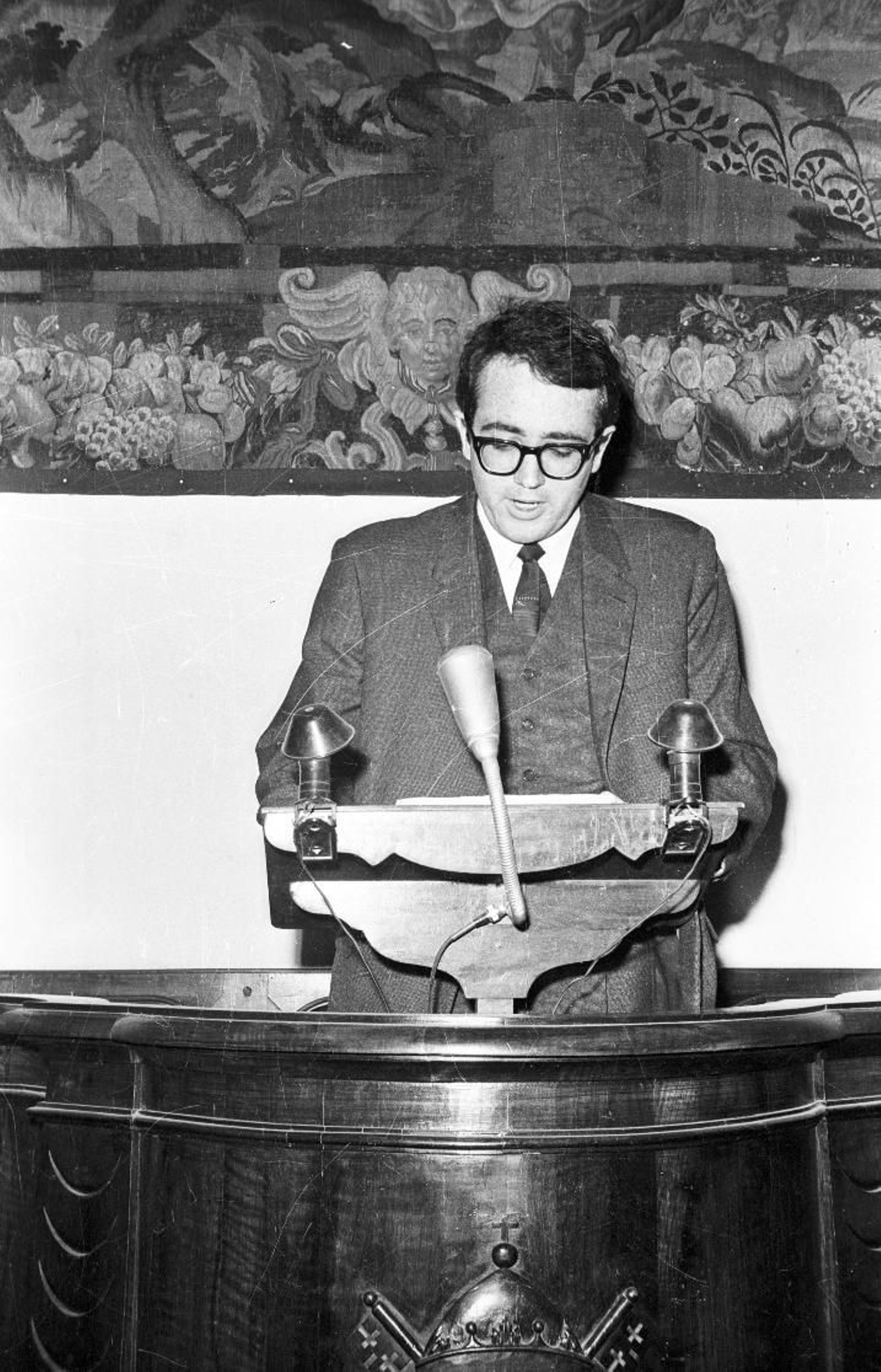 En el Paraninfo de la Universidad de Salamanca al terminar la carrera.