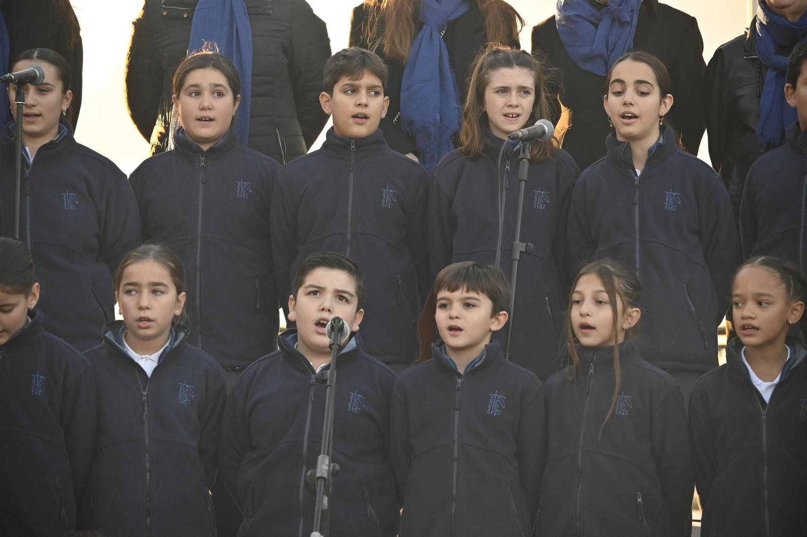 Alumbrado del Puerto de Huelva, en imágenes