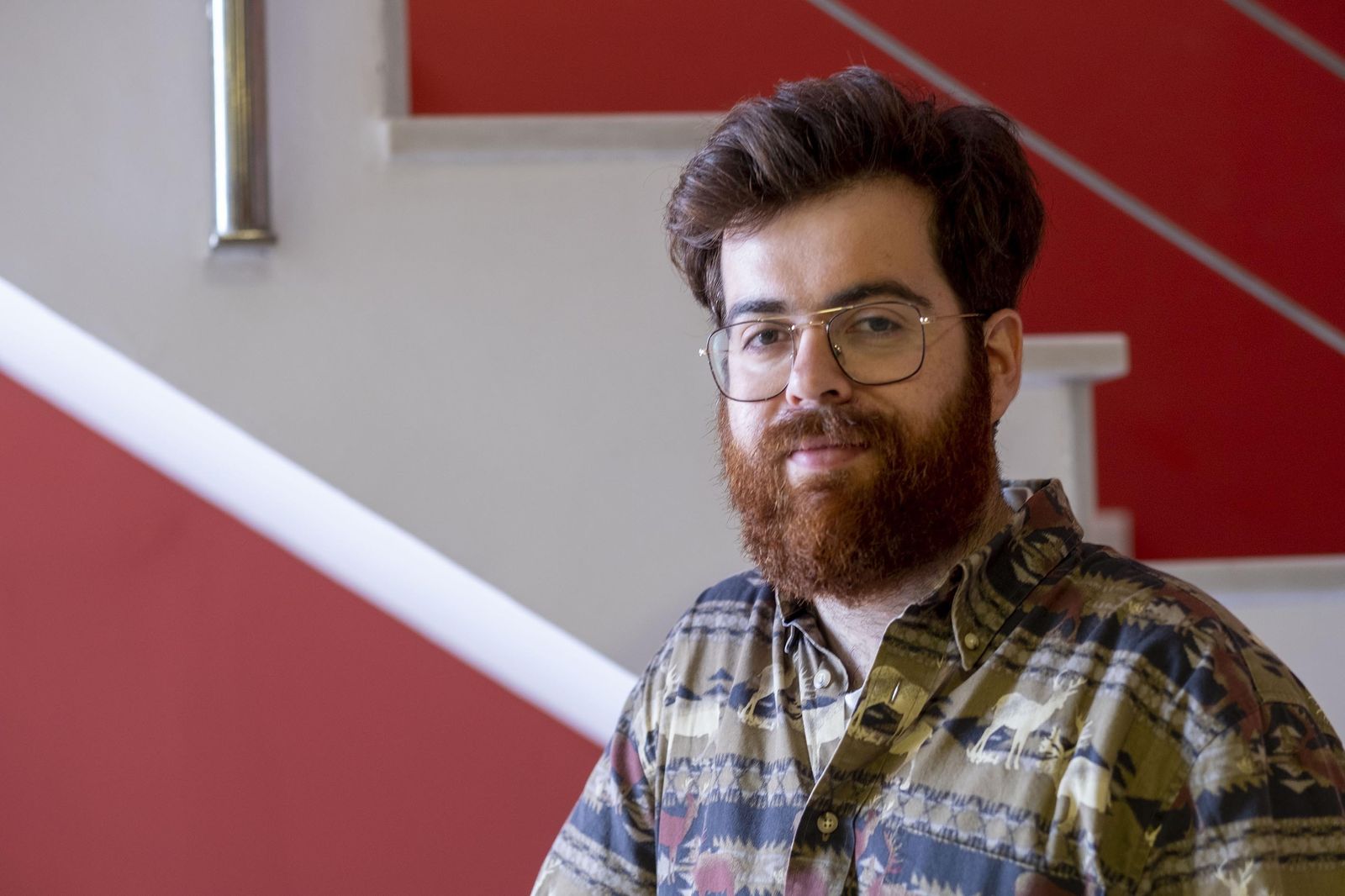 Adrián Pino, durante la entrevista.