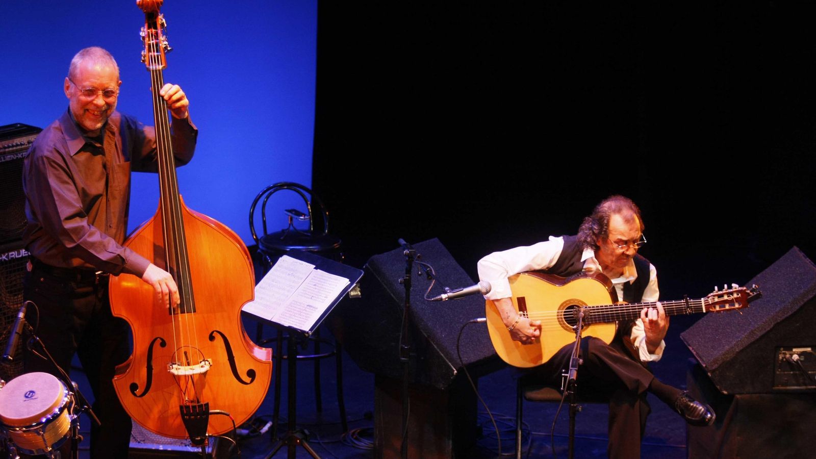 Dave Holland y Pepe Habichuela, en el Festival de Jazz de Málaga.