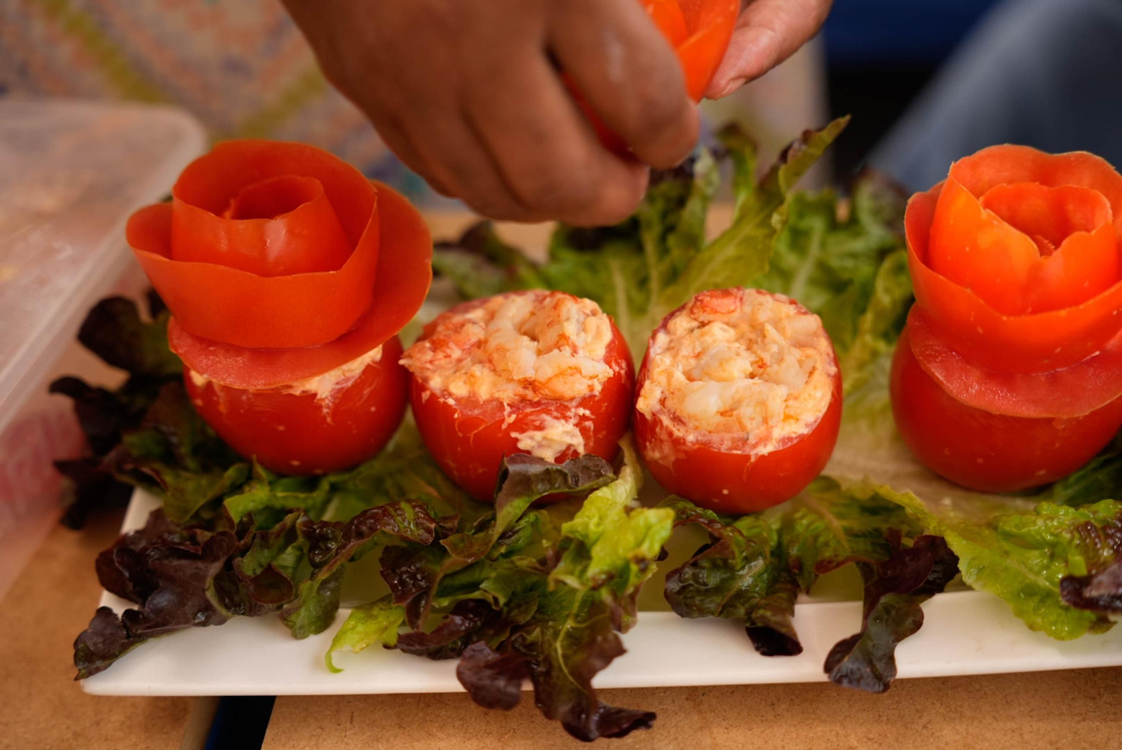 La Cofradía del Tomate y la semifinal del concurso gastronómico de la Feria de Almería, en imágenes
