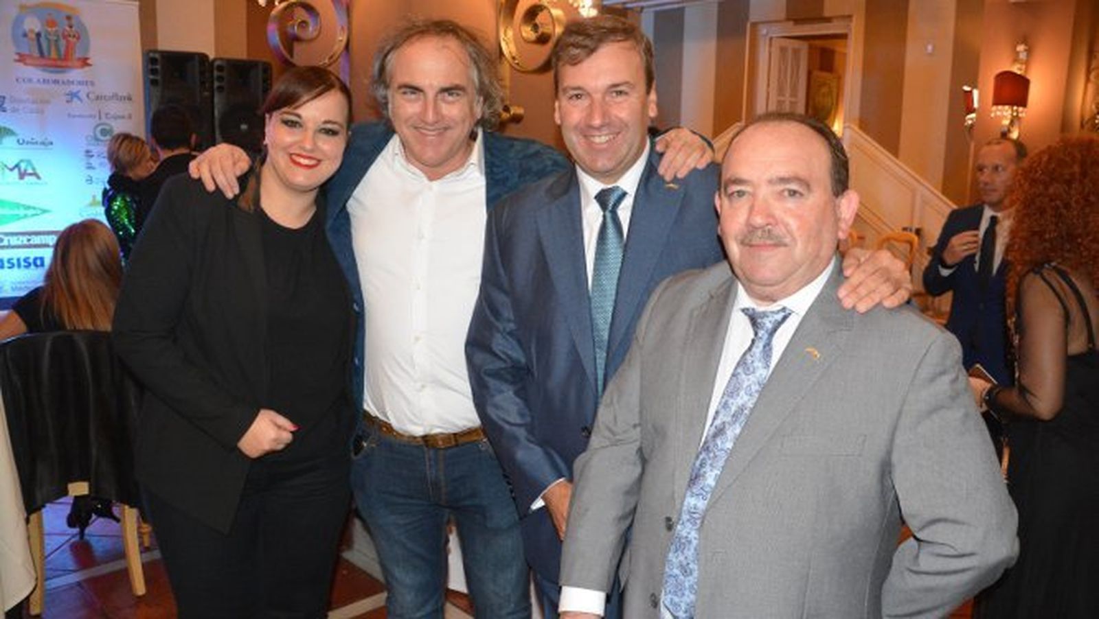 Elena Medina, Selu García Cossio, Rafael Fernández Bernal y Carmelo García, durante la gala.