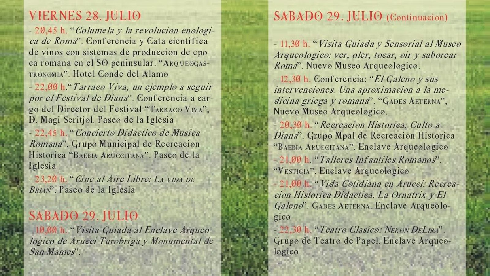 Programación 'Festival de Diana'